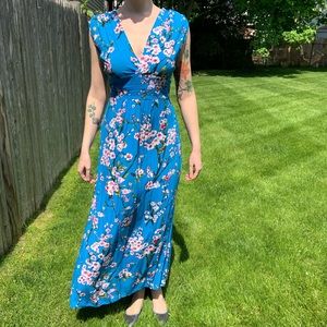 Modcloth Feeling Serene Cherry Blossom Maxi